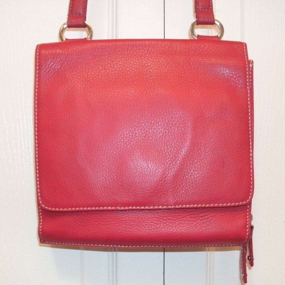 Tignanello Red Leather Handbag/Purse, Excellent!